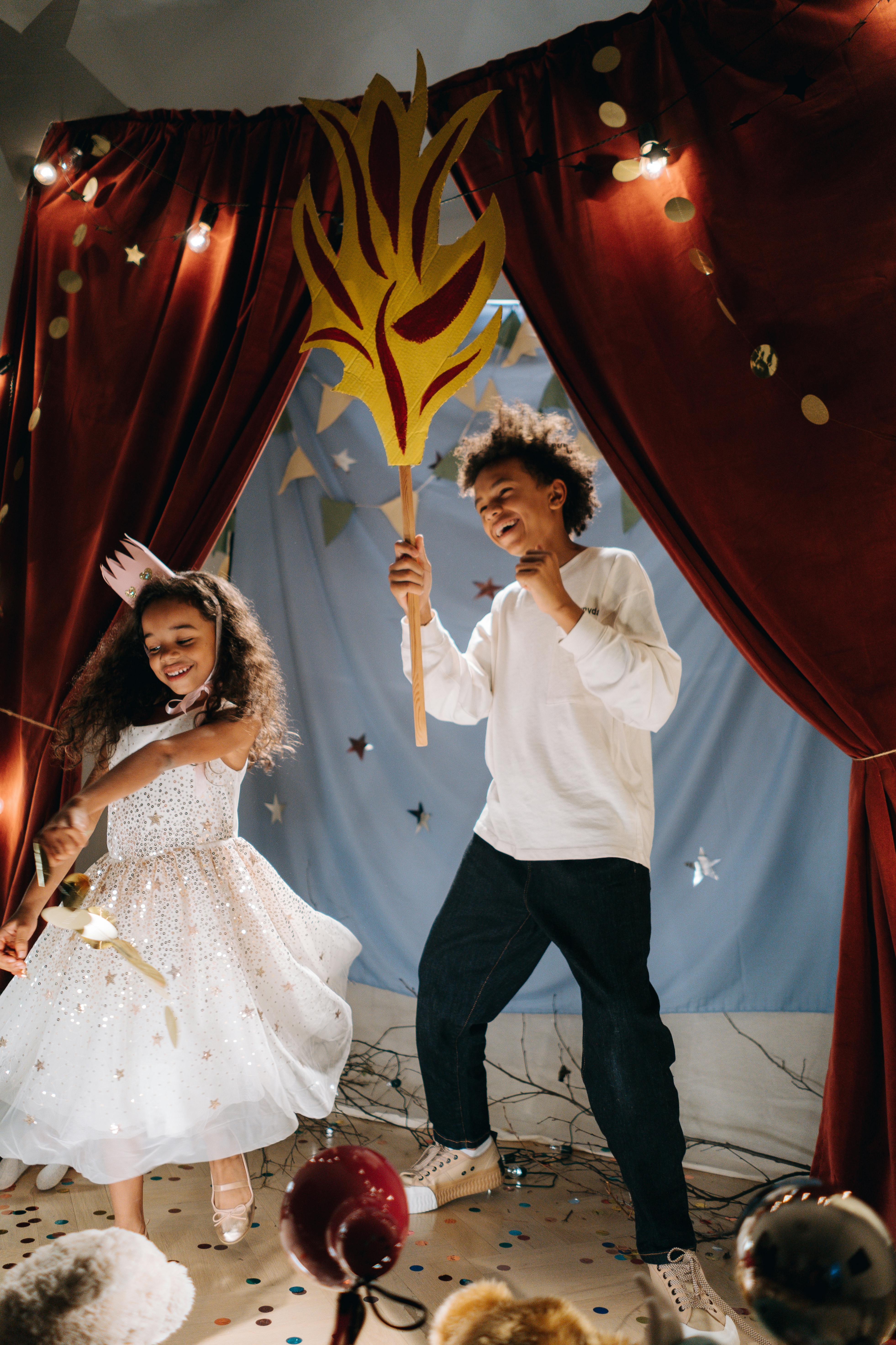 Children engaged in a drama class
